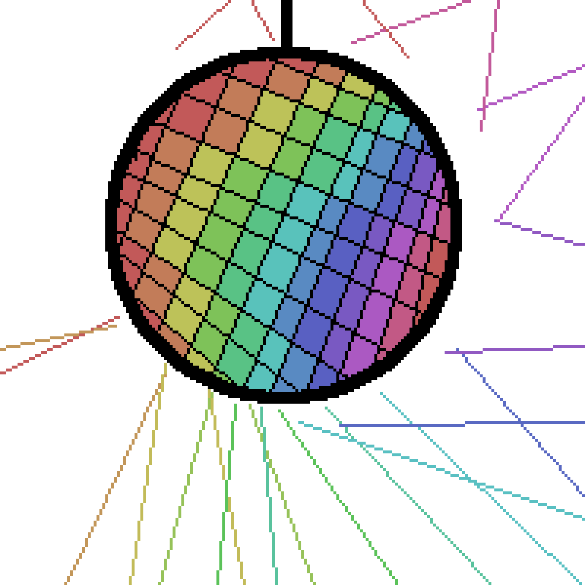 Disco Ball - Circle (1200x1200)