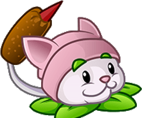 Bush Clipart Cat Tail Plant - Plants Vs Zombies Cattail Gif (640x480)