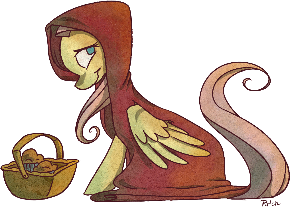 1095 X 835 1 - Fluttershy Red Riding Hood (1095x835)
