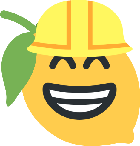 Lemon Emoji Grinning With Closed Eyes Wearing A Safety - Lemon Emoji Grinning With Closed Eyes Wearing A Safety (469x489)