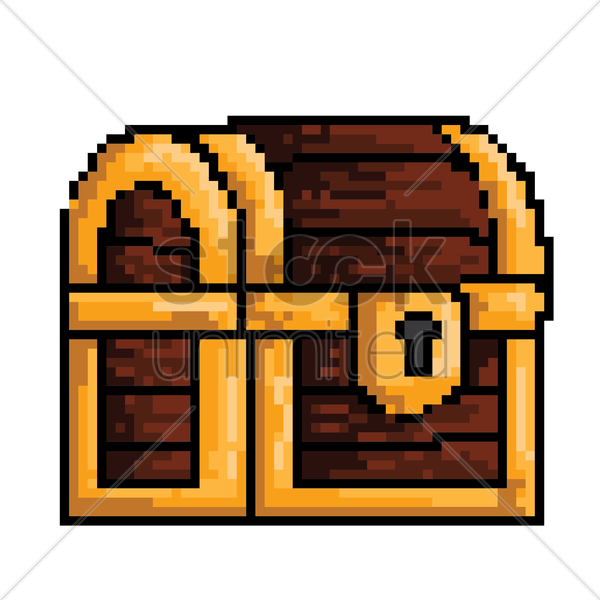 Free Download Treasure Chest Pixel Art Clipart Clip - Treasure Box 8 Bit (600x600)