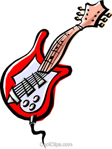 Cool Gitarre Vektor Clipart Bild Arts0053 Coolclipscom - Rock And Roll Clipart (362x480)