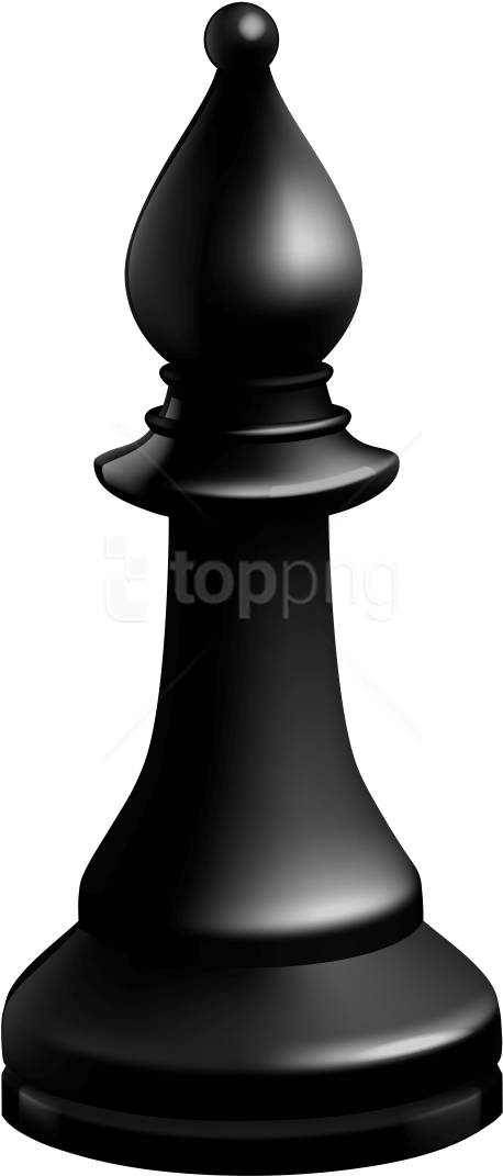 Free Png Download Bishop Black Chess Piece Clipart - Chess Pieces Bishop Black (480x1078)