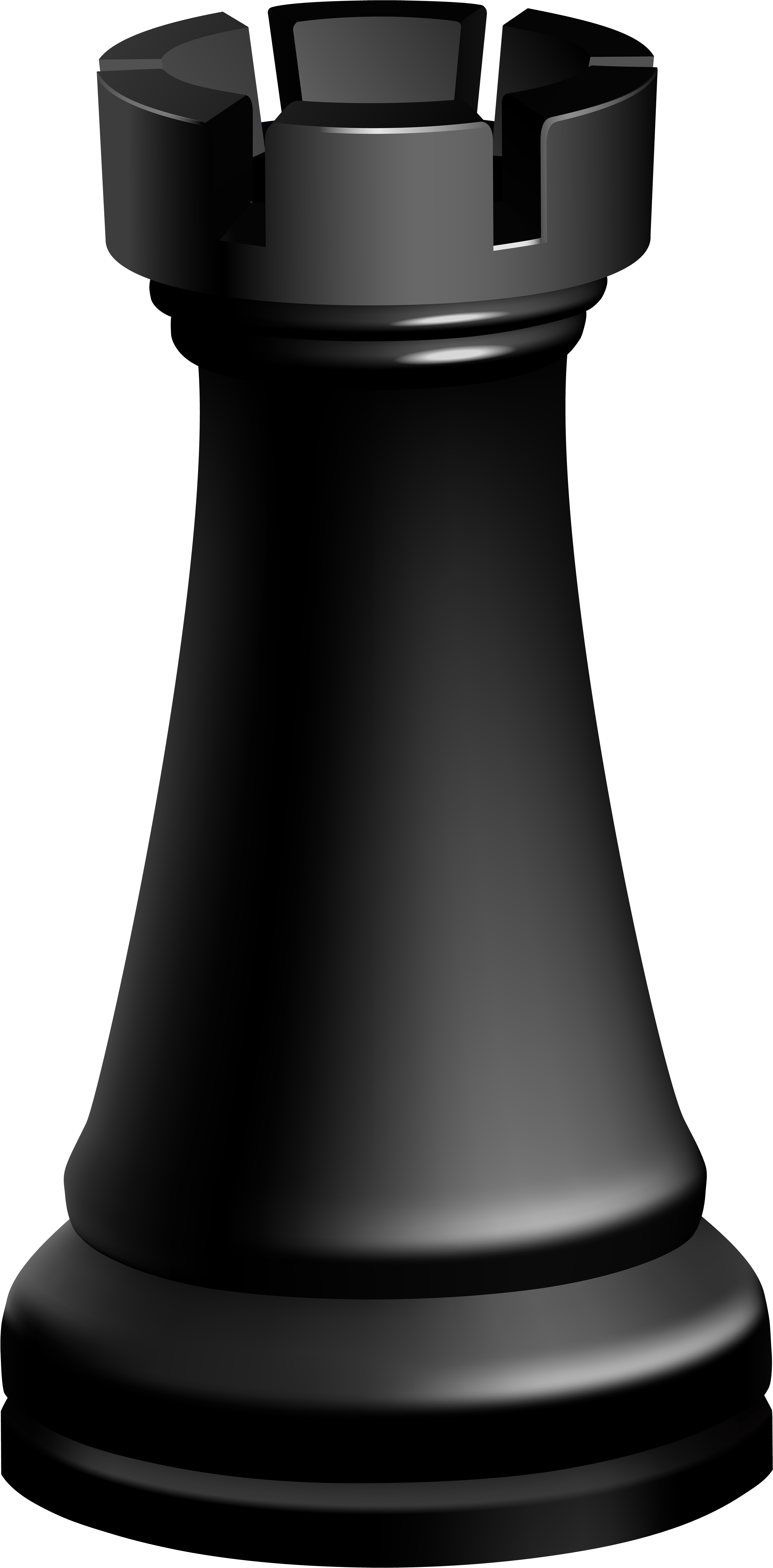 Rook Black Chess Piece Clip Art - Chess Pieces Transparent Png (4006x8000)