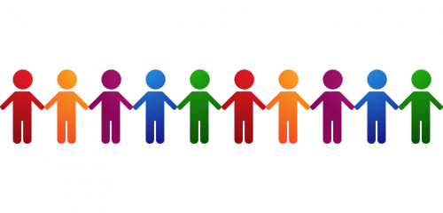 Harriet Scott - Holding Hands Together Clipart (500x240)