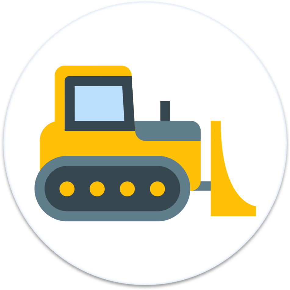 A Bit Much For Some People, Particularly Those Who - Bulldozer Icon (1024x1024)