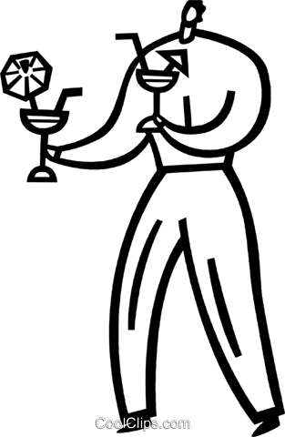 Bartenders Royalty Free Vector Clip Art Illustration - Cartoon (313x480)