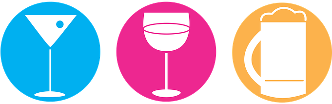 Alcohol, Wine, Beer, Cocktail, Martini - Circle (680x340)