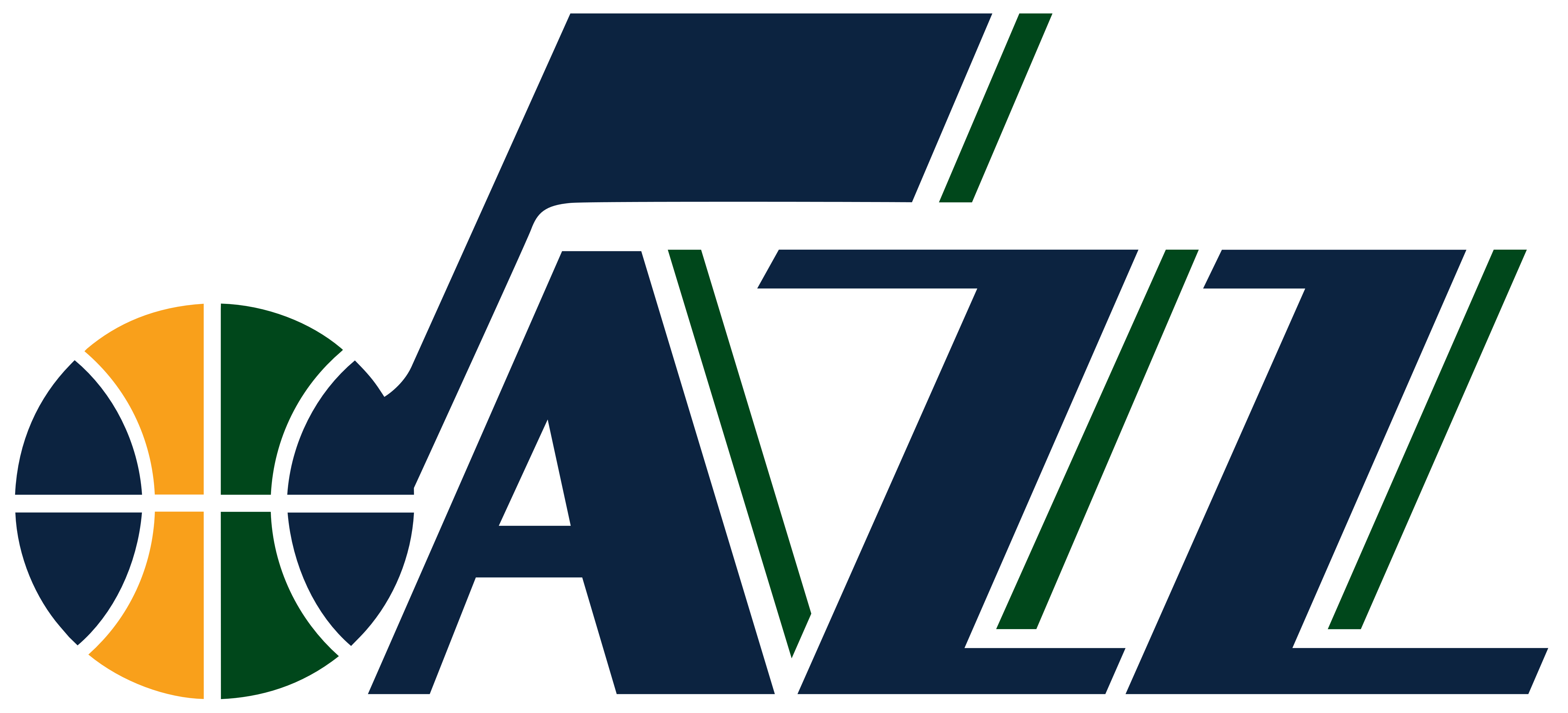 Utah Jazz &ndash Logos Download - Utah Jazz Wordmark Logo (5552x2528)