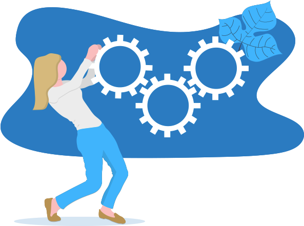 Drawing Of A Lady Shifting Gears - Give At Least 5 Application Of Science (592x494)