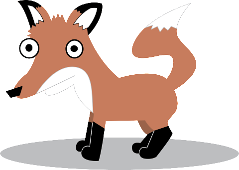 Fox The Cleverest Woodland Creature, In Vector Form - Cartoon (480x341)