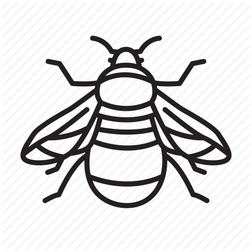 Drawn Bumblebee Killer Bee - Bee Drawing Simple Transparent (512x512)