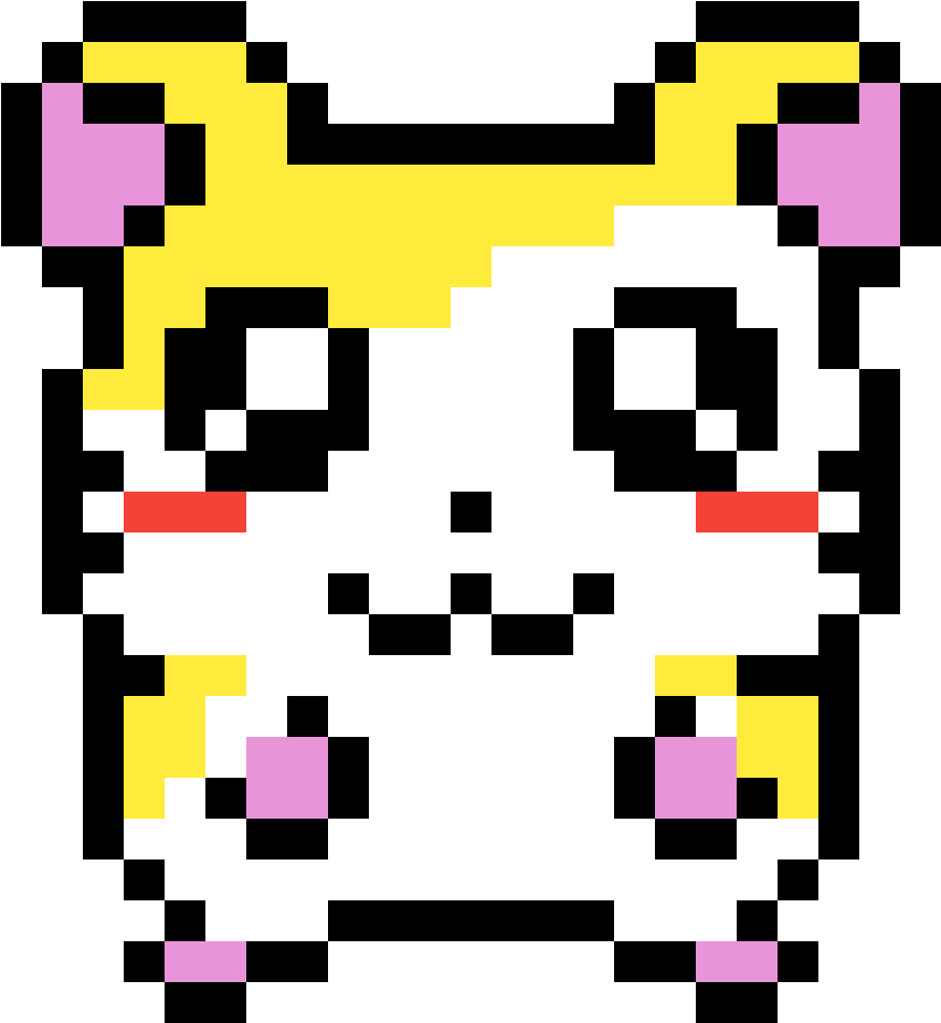 Lemon Squeeze's Hamster - Unicorn Pixel Art Grid (1184x1184)
