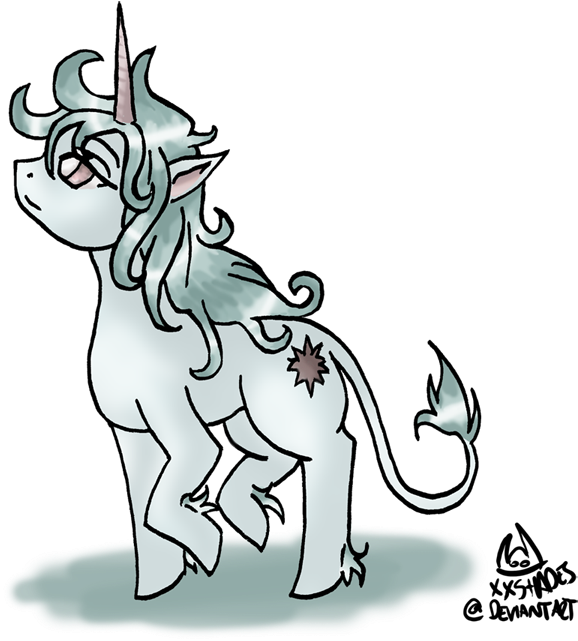 Shadessagacious, Ponified, Pony, Safe, Simple Background, - Cartoon (600x677)