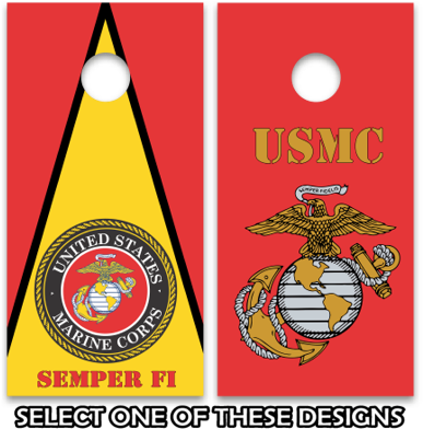 Usmc Marine Corps Cornhole Board Decal Wrap - Marine Corps Emblem (400x400)