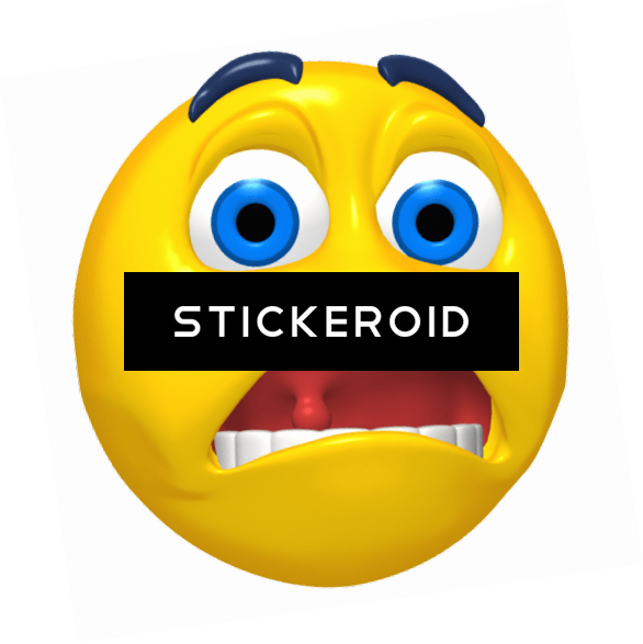 Transparent Emoji Gif - Scared Smiley Face (586x587)