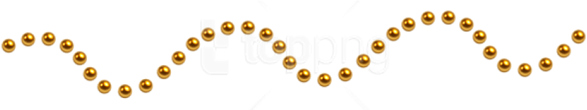 Free Png Download Gold Balls Decoration Transparent - Bead (850x156)