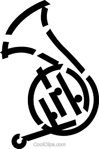 French Horn Royalty Free Vector Clip Art Illustration - French Horn Royalty Free Vector Clip Art Illustration (321x480)