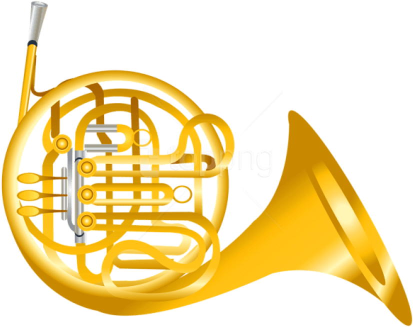 Free Png Download French Horn Transparent Png Images - Transparent French Horn Clipart (850x678)