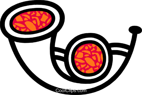 French Horns Royalty Free Vector Clip Art Illustration - French Horns Royalty Free Vector Clip Art Illustration (480x320)