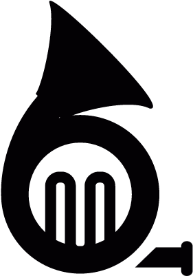 French Horn Vector - French Horn Silhouette Png (400x400)