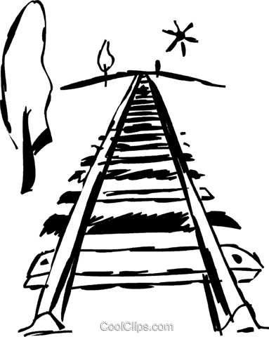 Pin Train Tracks Clipart - Schiene Clipart (383x480)