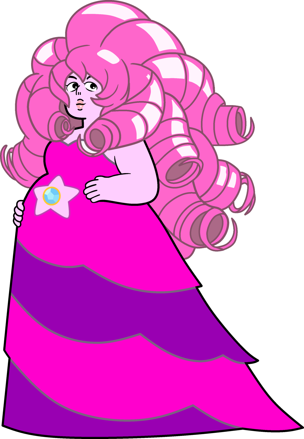 Rose Quartz-princess Bubble Gum Palette Swap - Steven Universe All Quartz (1280x1846)