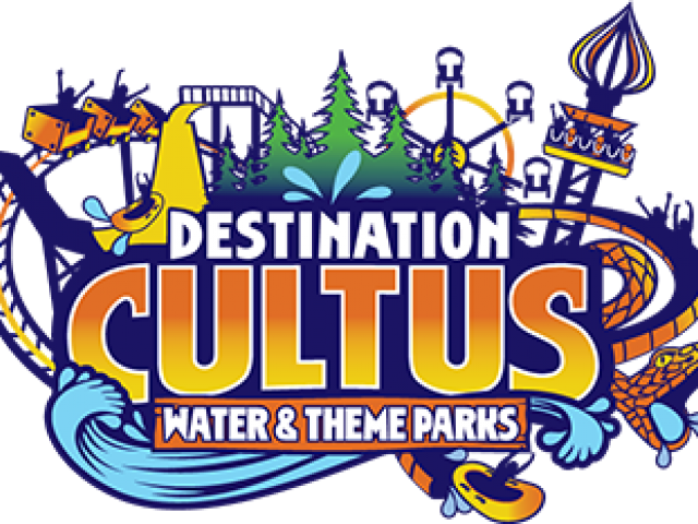 Fountain Clipart Water Fun Day - Water Theme Park Logo (640x480)
