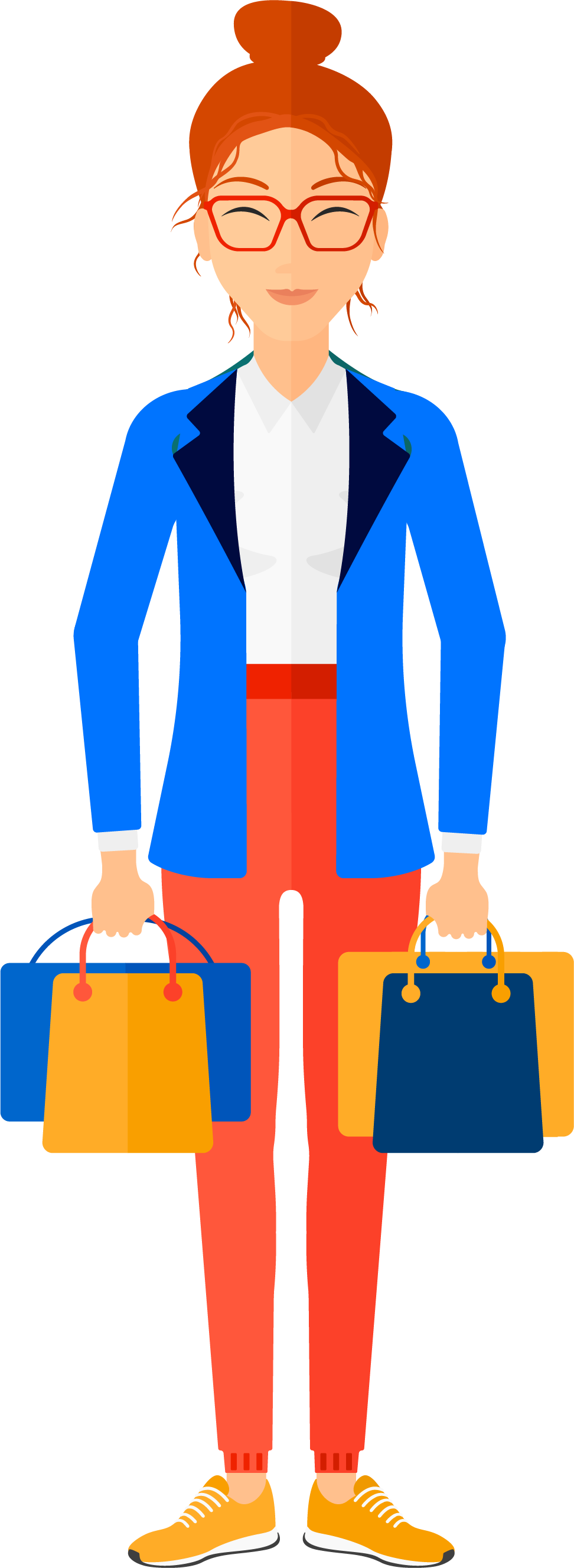 Customer Happy - Illustration Femme Fumeur (972x2655)