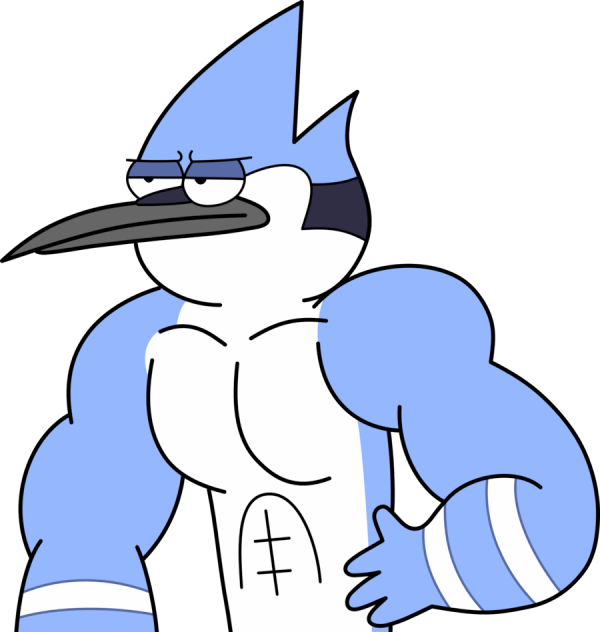 Mordecai Pictures Images Pictures Of Mordecai - Muscle Mordecai And Rigby (600x632)