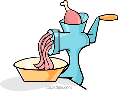 Meat Grinder Royalty Free Vector Clip Art Illustration - Grinding Clip Art (480x370)