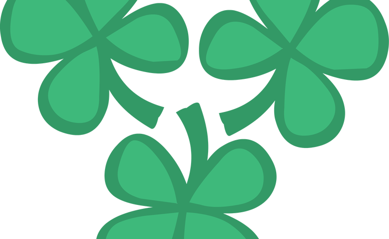 St Patrick Day Green Leprechaun Hat Png Clip Art - Four Leaf Clovers Png (800x491)