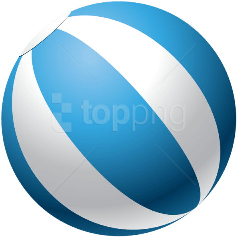 Free Png Download Blue Beach Ball Transparent Clipart - Bola Azul Png (480x480)