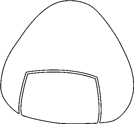 Dibujo De Bola De Arroz Para Colorear - Bola De Arroz Dibujo (600x470)