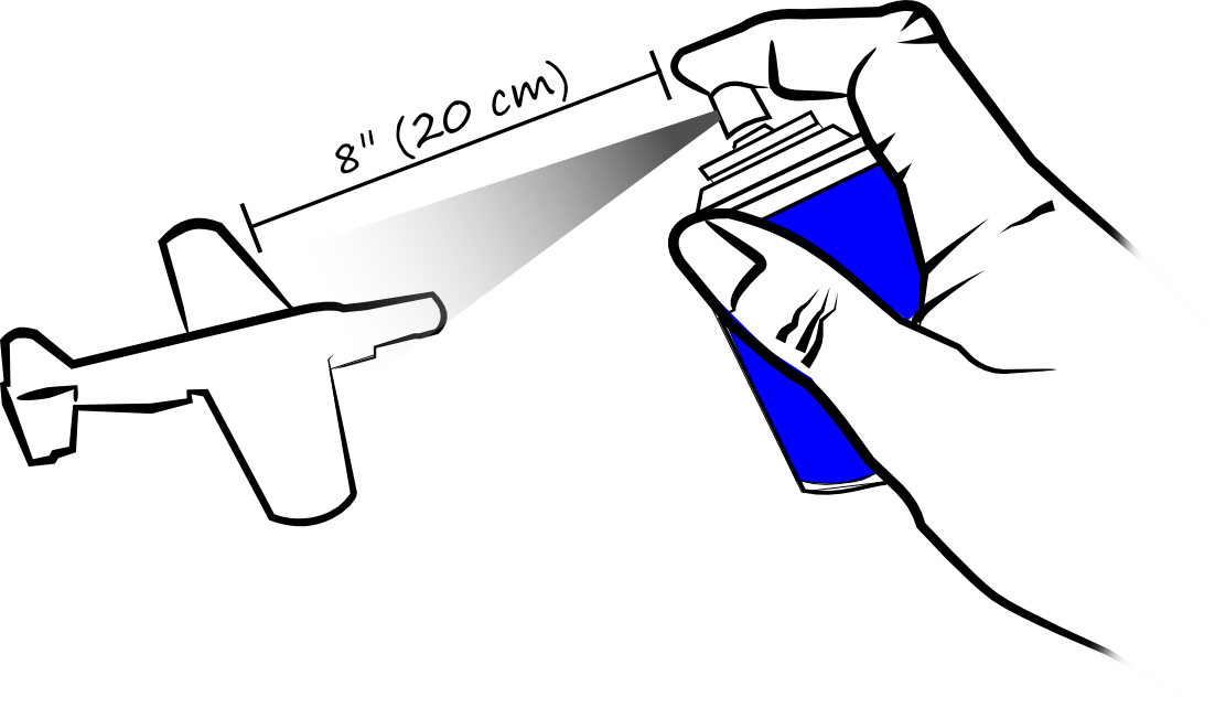 Keep The Spray Can At Least 8" From The Model Surface - Keep The Spray Can At Least 8" From The Model Surface (1102x642)