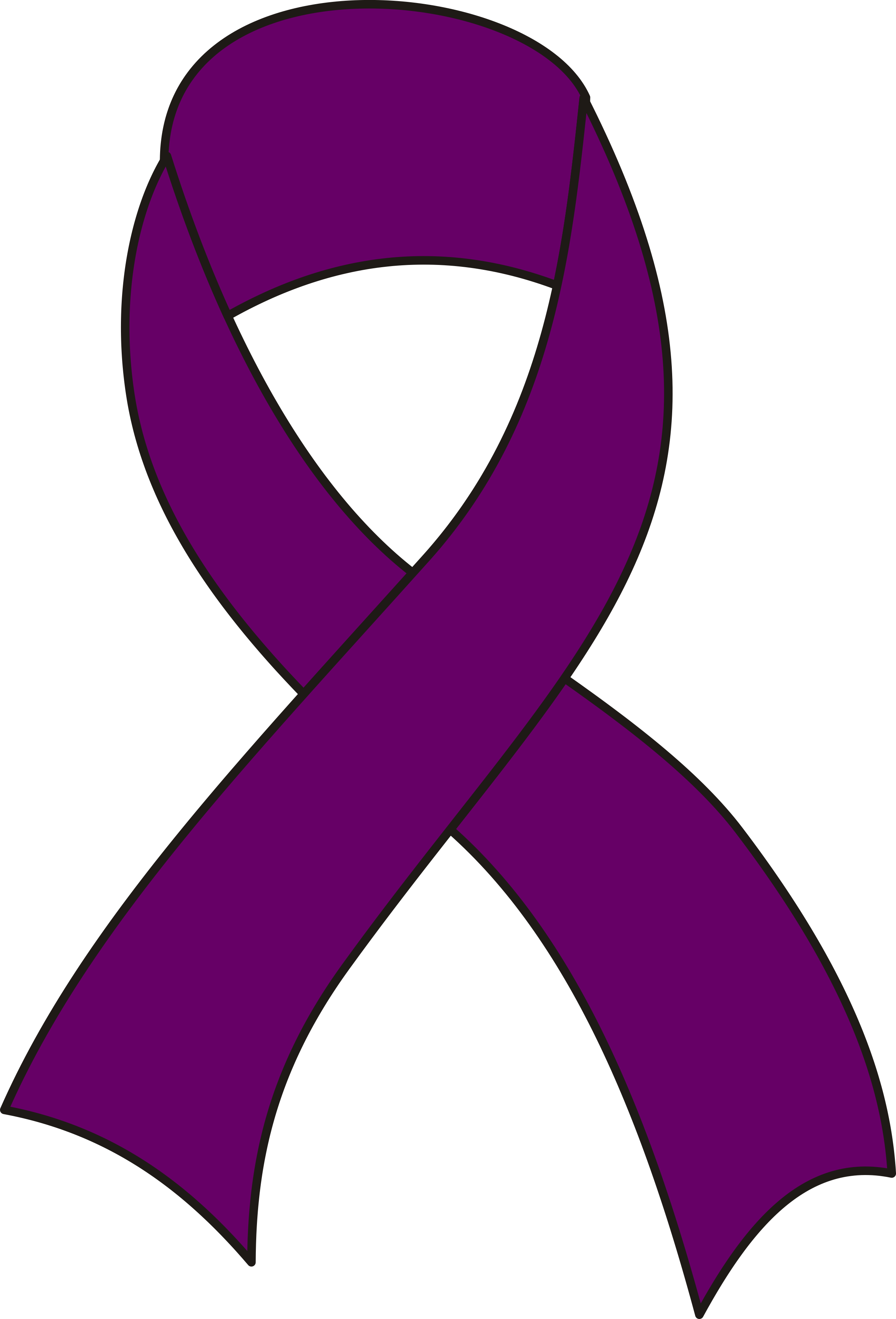 Ribbon Clipart Alzheimers - Epilepsy Symbol (2378x3500)