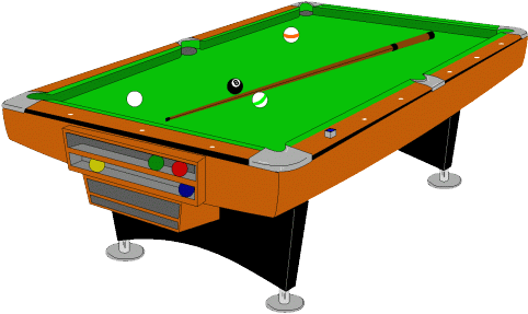 Table Clipart Mesa - Pool Table Clip Art (493x297)