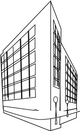 Cherish A Valuable Rapport - Building Drawing Black And White (300x415)