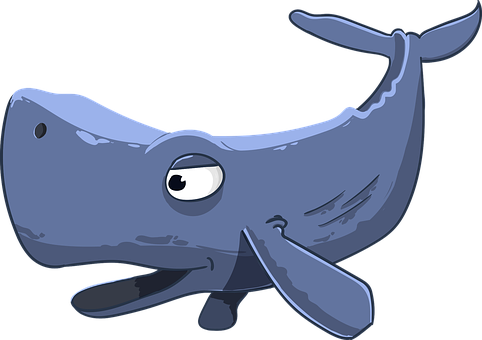 Sperm Whale, Kit, Floaters, Cartoon - Cartoon Whale Mouth Open (482x340)