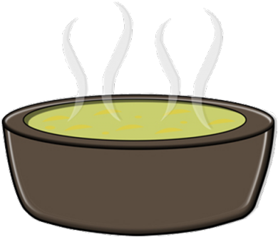 Illustration Of A Bowl Of Steaming Soup - Illustration Of A Bowl Of Steaming Soup (400x346)