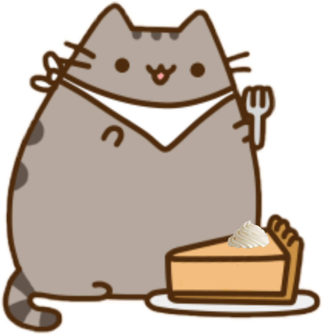 #scpumpkinpie #pumpkin #pie #pusheen #cake #cute #tumblr - Pusheen Cat Pie (1024x1062)