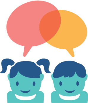 Pediatric Speech Therapy Idaho - Clipart Of Kids Communicating (369x369)