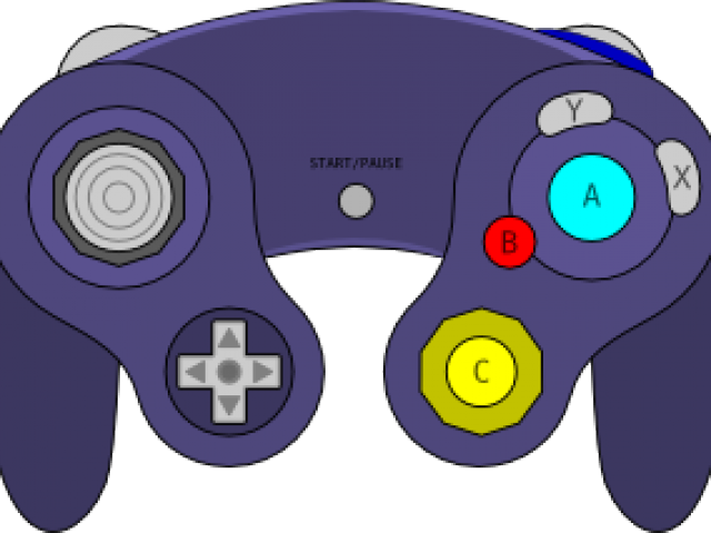Controller Clipart Clip Art - Gamecube Controller Blue (640x480)