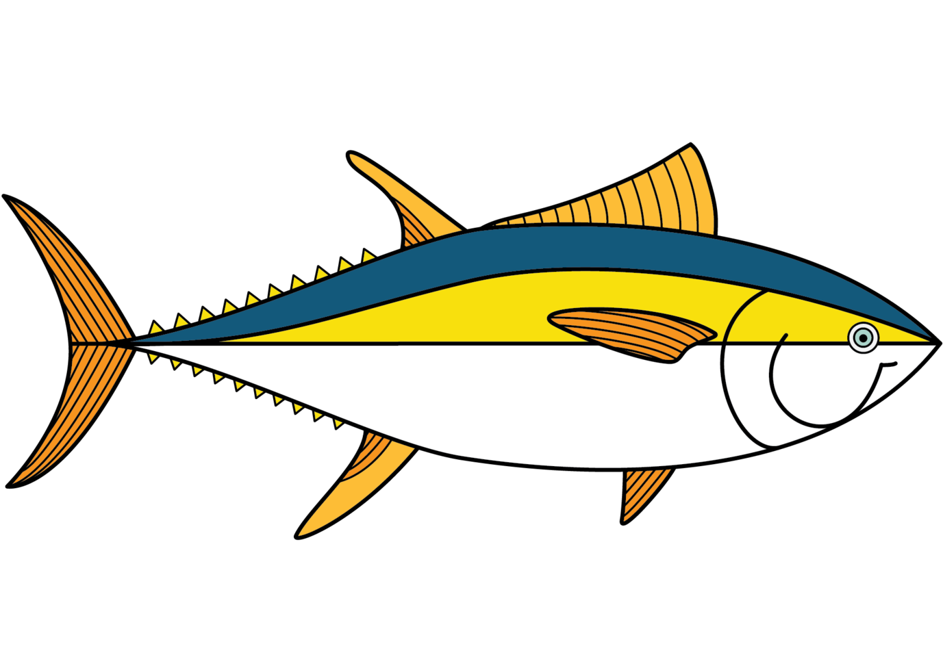 Tuna Clipart Charlie - Atlantic Bluefin Tuna (1500x1074)