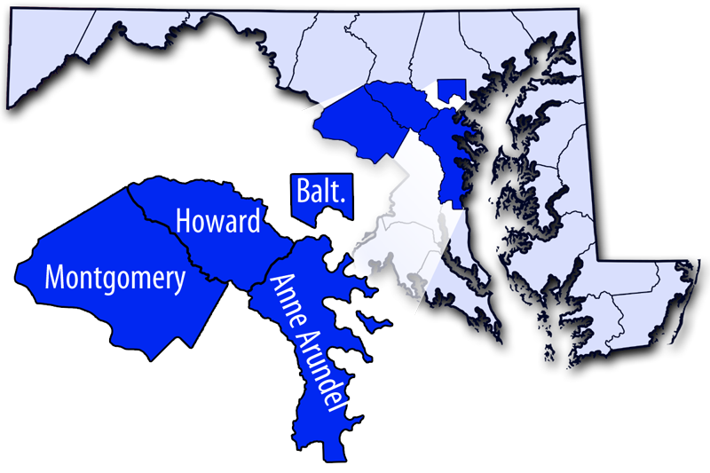 Soft Wash Pressure Washing Service Area Montgomery - Montgomery County Maryland Map (800x533)