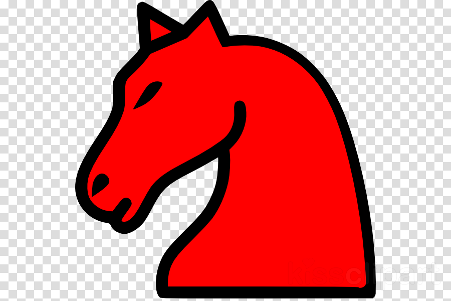 Red Chess Knight Clipart Chess Piece Knight - Social Media White Icons Png (900x600)