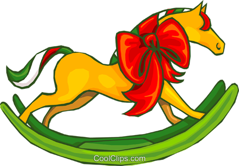 Rocking Horse Royalty Free Vector Clip Art Illustration - Rocking Horse Royalty Free Vector Clip Art Illustration (480x333)