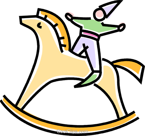 Rocking Horse Royalty Free Vector Clip Art Illustration - Rocking Horse Royalty Free Vector Clip Art Illustration (480x448)