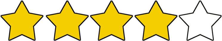 My Rating And Review - 4 Star Rate Png (800x211)