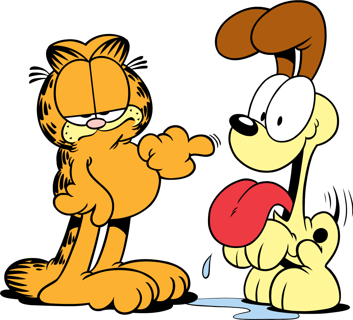 Odie Hugging Garfield - Garfield Website (1188x1076)